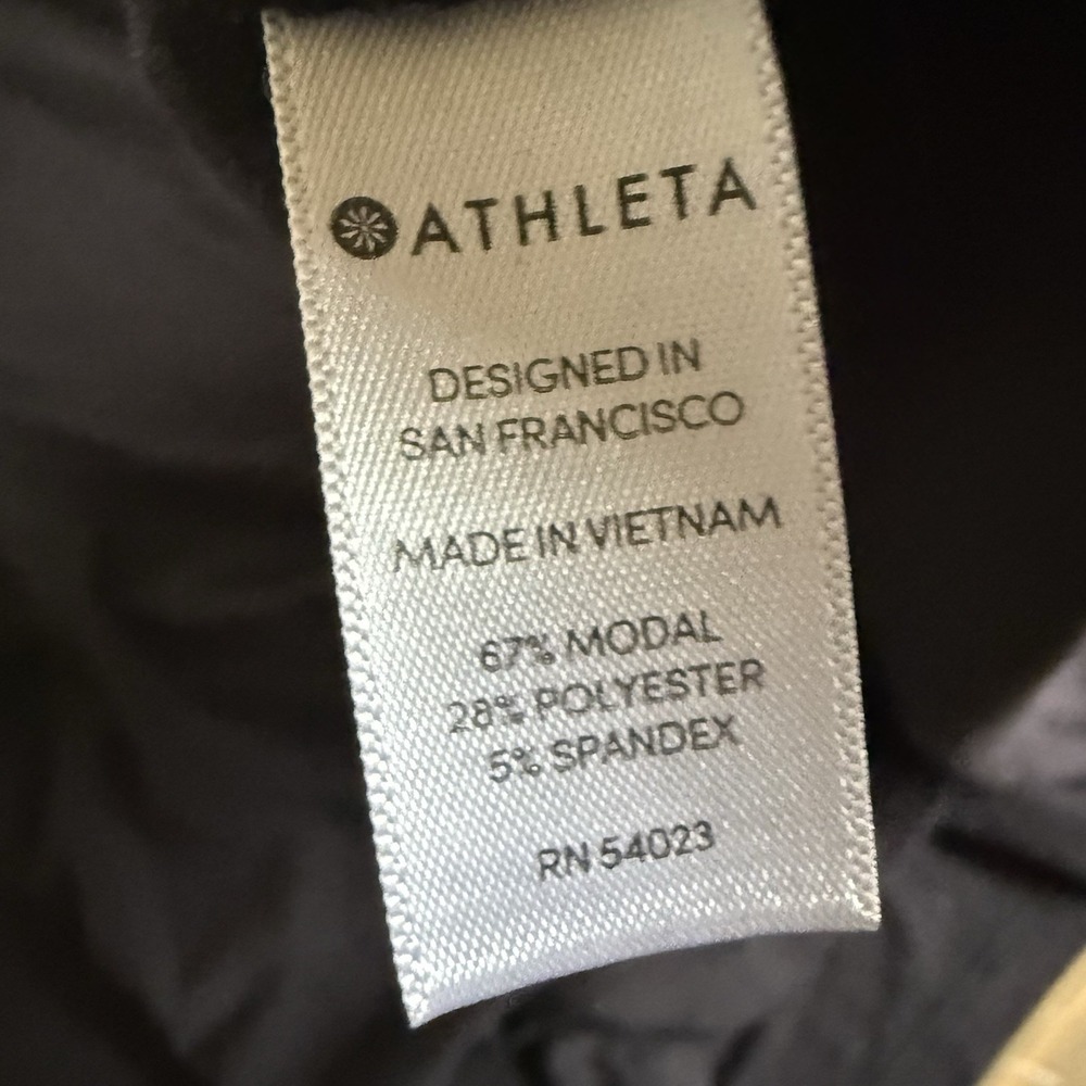 Athleta‎ Womens Medium Black Oversized Long Sleeve Crewneck T-Shirt Athleisure - Picture 6 of 8